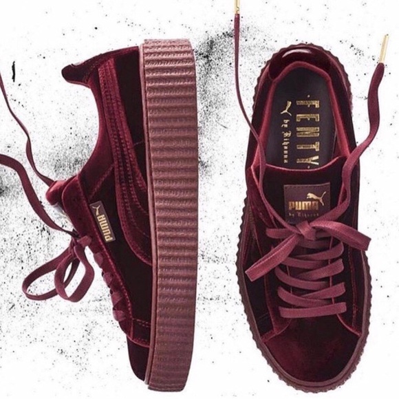 NWT 🔥FENTY x PUMA🔥 Royal Purple Velvet Creepers - Picture 1 of 8